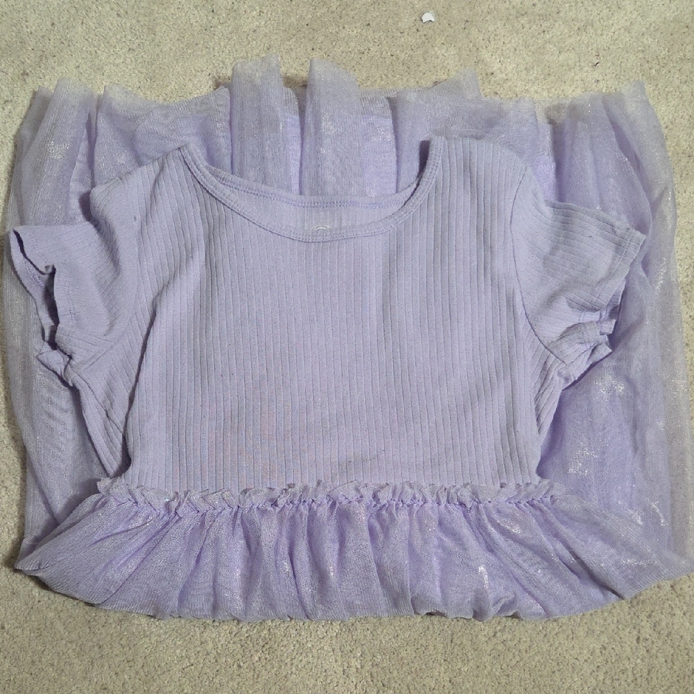 Wonder Nation Lavender Ruffle Dress